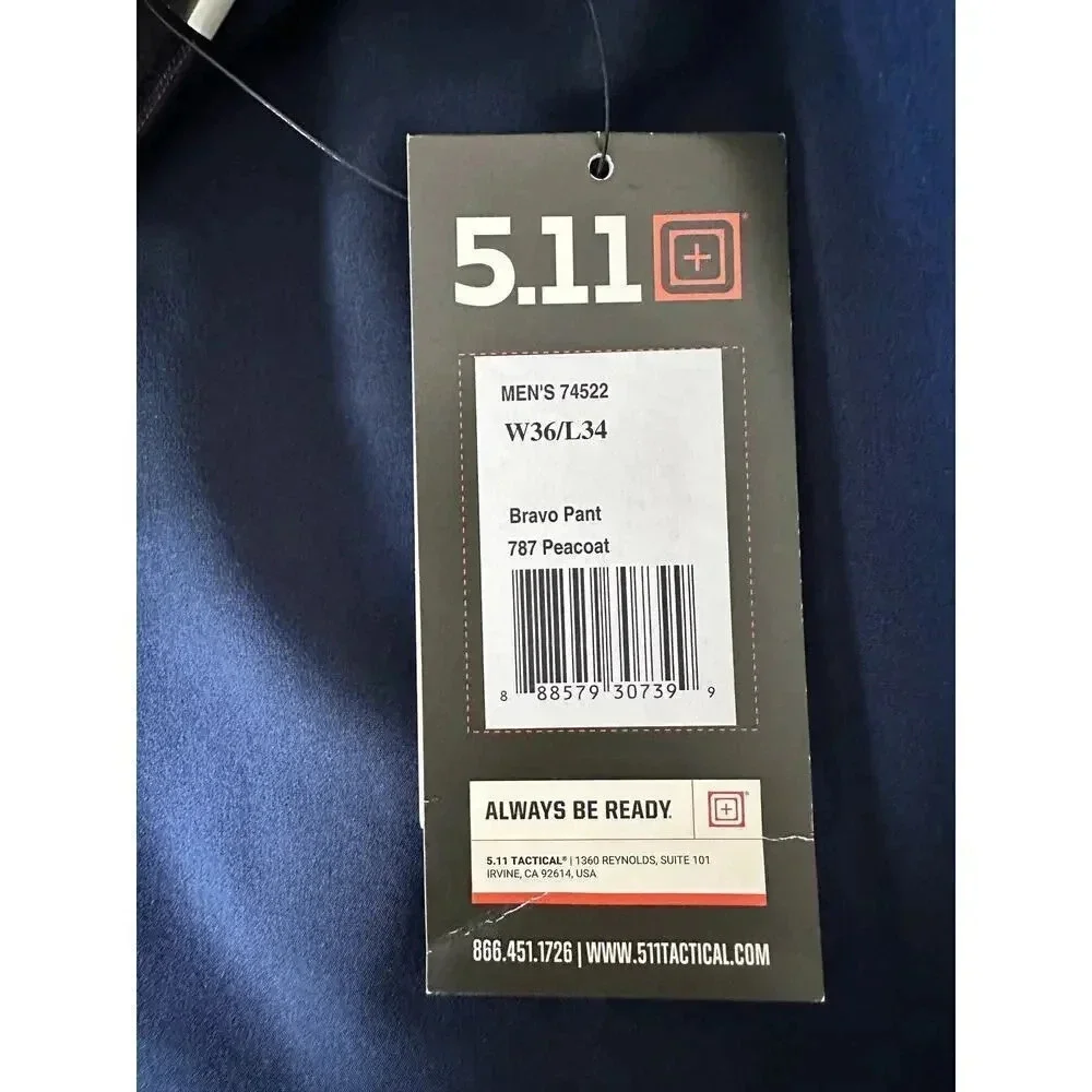 NWT 511Tactital Men's Black Enduro Flex Slim Fit Bravo Pants Size 34W 36L